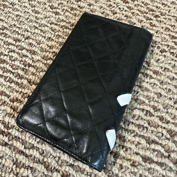 CHANEL Combon Line Black Lambskin Long Bifold Wallet - Picture 5 of 17